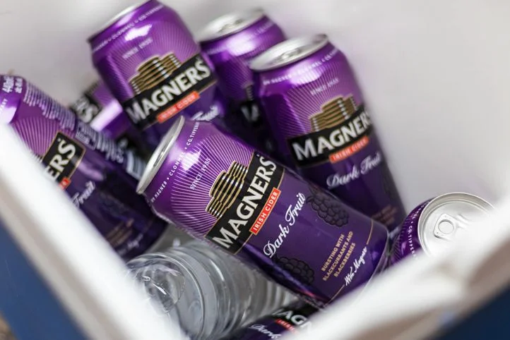 Esky full of Magners dark fruit